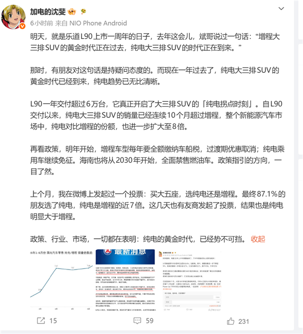 纯电与增程攻守易位：乐道L90一周年，数据说透了什么